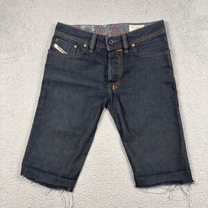 Diesel Shazor Mens Denim Shorts Raw Hem Made in Italy W27 Y2k Skater Streetwer